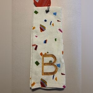 OPALHOUSE Monogram Letter "B" Hand Towel 100% Cotton Festive Party 15” x 25” NWT